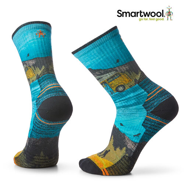 스마트울[SMARTWOOL] 하이크 라이트 쿠션 그레이트 익스커션 프린트 크루 (당일발송)